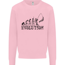 Evolution of a Fisherman Funny Fisherman Mens Sweatshirt Jumper Light Pink