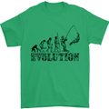 Evolution of a Fisherman Funny Fisherman Mens T-Shirt Cotton Gildan Irish Green