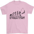 Evolution of a Fisherman Funny Fisherman Mens T-Shirt Cotton Gildan Light Pink