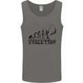Evolution of a Fisherman Funny Fisherman Mens Vest Tank Top Sports Grey