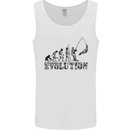 Evolution of a Fisherman Funny Fisherman Mens Vest Tank Top White