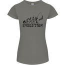 Evolution of a Fisherman Funny Fisherman Womens Petite Cut T-Shirt Charcoal