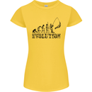 Evolution of a Fisherman Funny Fisherman Womens Petite Cut T-Shirt Yellow
