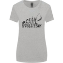 Evolution of a Fisherman Funny Fisherman Womens Wider Cut T-Shirt Sports Grey