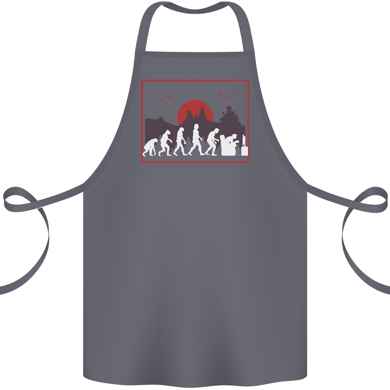 Evolution of a Gamer Gaming Video Games Cotton Apron 100% Organic Steel