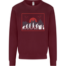 Evolution of a Gamer Gaming Video Games Kids Sweatshirt Jumper Maroon
