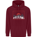 Evolution of a Gamer Gaming Video Games Mens 80% Cotton Hoodie Maroon
