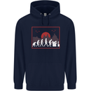 Evolution of a Gamer Gaming Video Games Mens 80% Cotton Hoodie Navy Blue