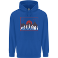 Evolution of a Gamer Gaming Video Games Mens 80% Cotton Hoodie Royal Blue