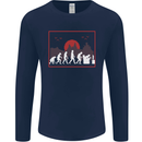 Evolution of a Gamer Gaming Video Games Mens Long Sleeve T-Shirt Navy Blue