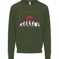 Evolution of a Gamer Gaming Video Games Mens Sweatshirt Jumper Forest Green