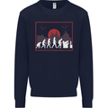 Evolution of a Gamer Gaming Video Games Mens Sweatshirt Jumper Navy Blue