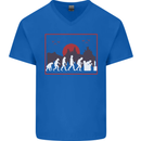 Evolution of a Gamer Gaming Video Games Mens V-Neck Cotton T-Shirt Royal Blue
