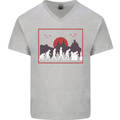Evolution of a Gamer Gaming Video Games Mens V-Neck Cotton T-Shirt Sports Grey