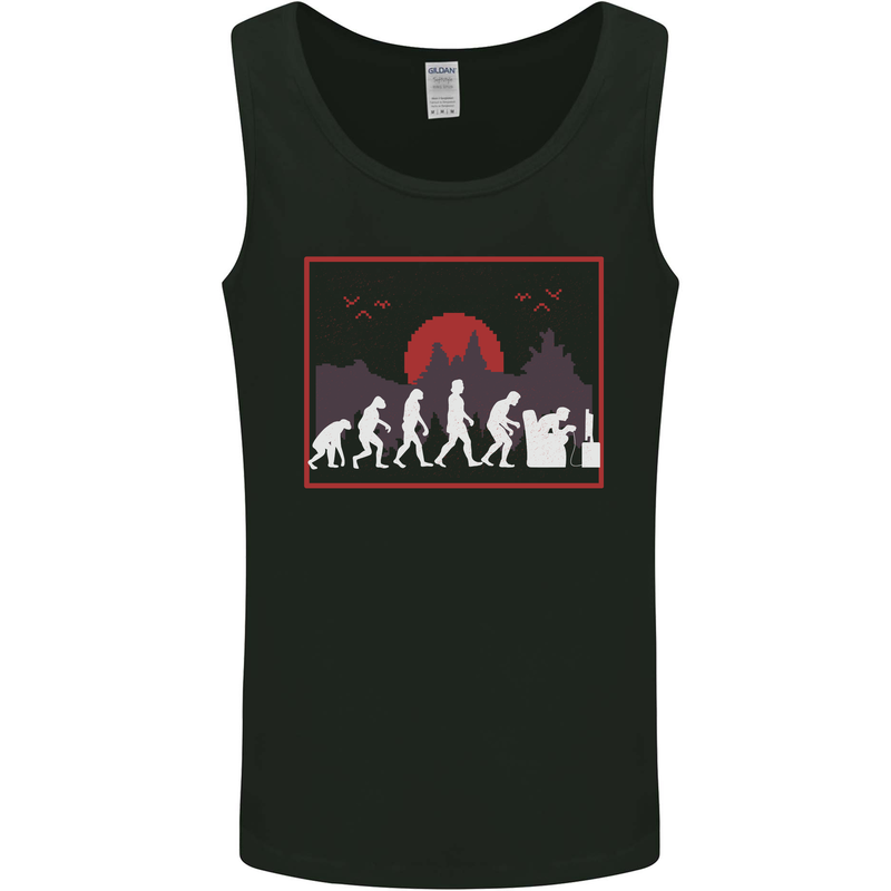 Evolution of a Gamer Gaming Video Games Mens Vest Tank Top Black