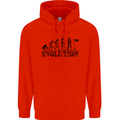 Evolution of a Golfer Funny Golf Golfing Childrens Kids Hoodie Bright Red