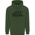 Evolution of a Golfer Funny Golf Golfing Childrens Kids Hoodie Forest Green