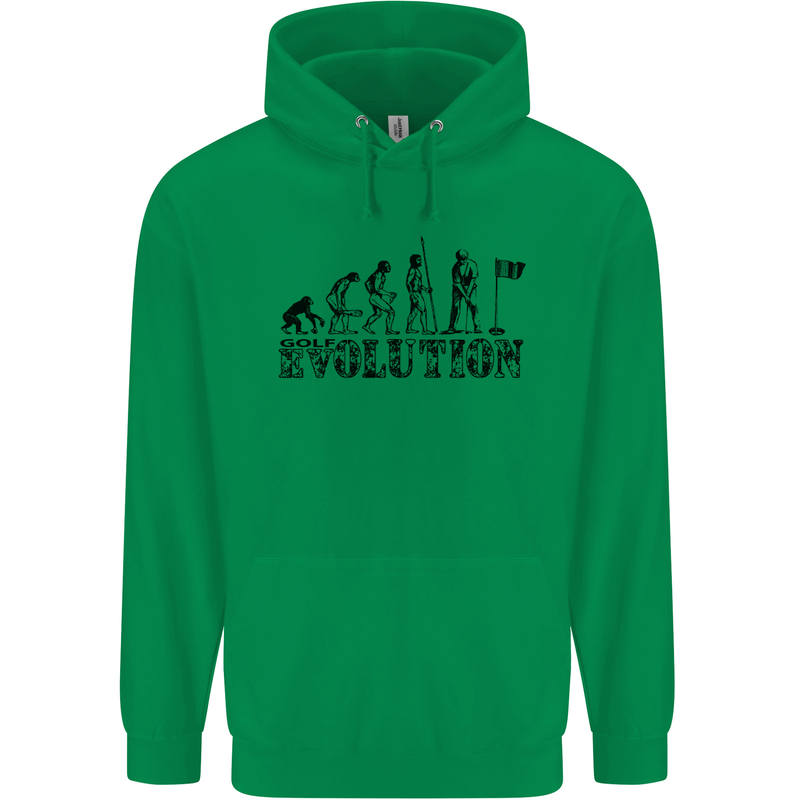 Evolution of a Golfer Funny Golf Golfing Childrens Kids Hoodie Irish Green