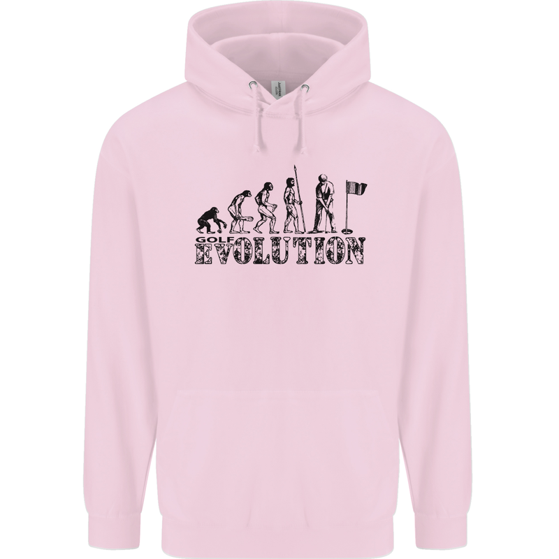 Evolution of a Golfer Funny Golf Golfing Childrens Kids Hoodie Light Pink