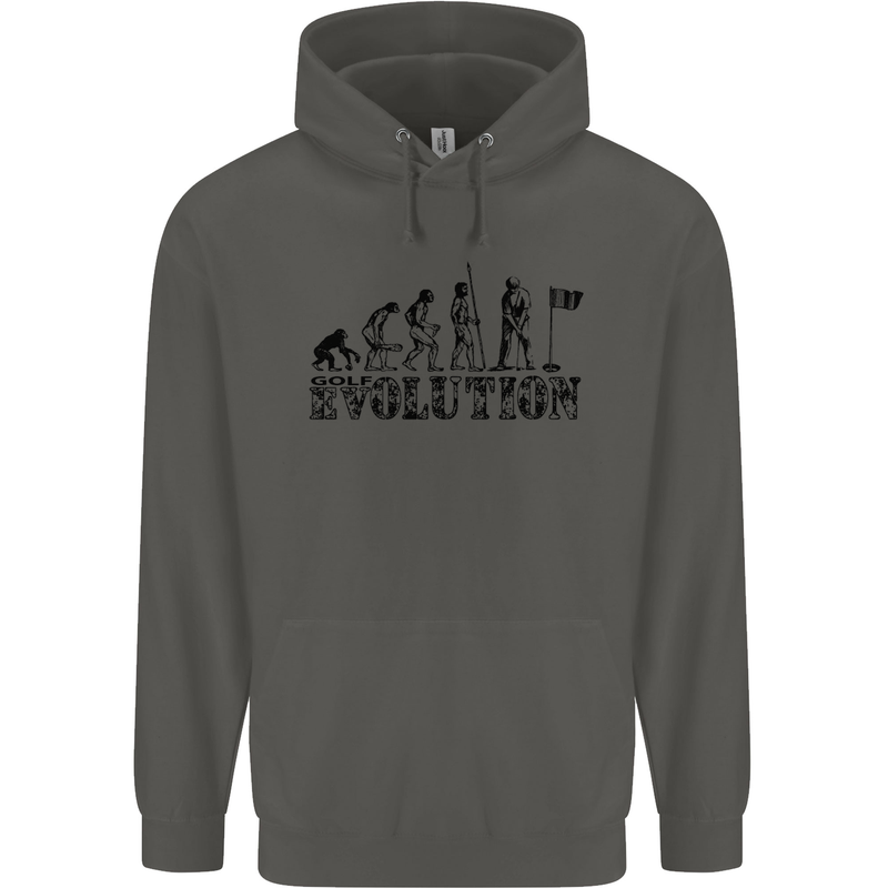 Evolution of a Golfer Funny Golf Golfing Childrens Kids Hoodie Storm Grey