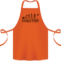 Evolution of a Golfer Funny Golf Golfing Cotton Apron 100% Organic Orange