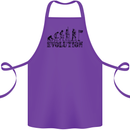 Evolution of a Golfer Funny Golf Golfing Cotton Apron 100% Organic Purple