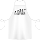 Evolution of a Golfer Funny Golf Golfing Cotton Apron 100% Organic White