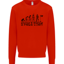 Evolution of a Golfer Funny Golf Golfing Kids Sweatshirt Jumper Bright Red