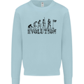 Evolution of a Golfer Funny Golf Golfing Kids Sweatshirt Jumper Light Blue
