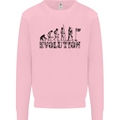 Evolution of a Golfer Funny Golf Golfing Kids Sweatshirt Jumper Light Pink