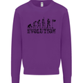 Evolution of a Golfer Funny Golf Golfing Kids Sweatshirt Jumper Purple