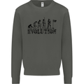Evolution of a Golfer Funny Golf Golfing Kids Sweatshirt Jumper Storm Grey