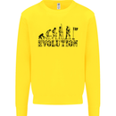 Evolution of a Golfer Funny Golf Golfing Kids Sweatshirt Jumper Yellow