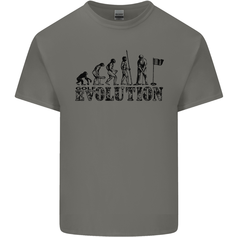 Evolution of a Golfer Funny Golf Golfing Mens Cotton T-Shirt Tee Top Charcoal