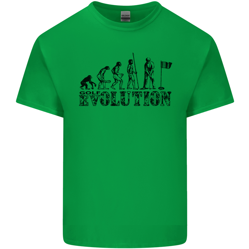 Evolution of a Golfer Funny Golf Golfing Mens Cotton T-Shirt Tee Top Irish Green