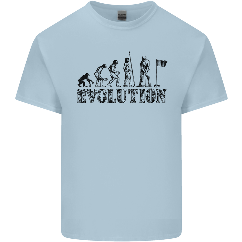 Evolution of a Golfer Funny Golf Golfing Mens Cotton T-Shirt Tee Top Light Blue