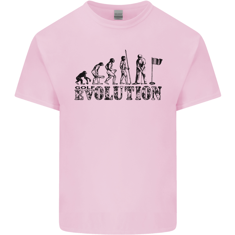 Evolution of a Golfer Funny Golf Golfing Mens Cotton T-Shirt Tee Top Light Pink