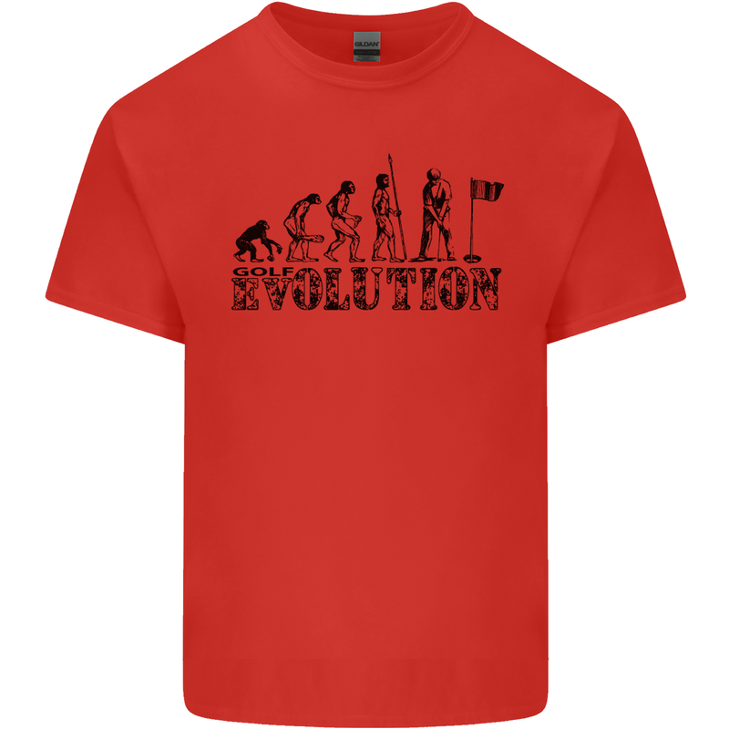 Evolution of a Golfer Funny Golf Golfing Mens Cotton T-Shirt Tee Top Red