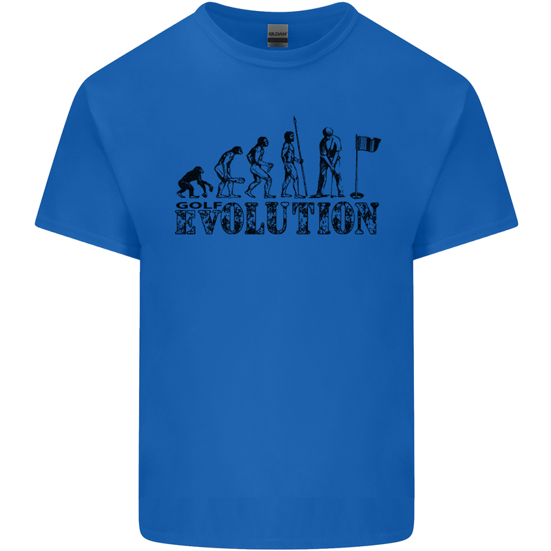 Evolution of a Golfer Funny Golf Golfing Mens Cotton T-Shirt Tee Top Royal Blue