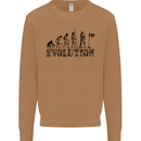 Evolution of a Golfer Funny Golf Golfing Mens Sweatshirt Jumper Caramel Latte