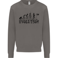 Evolution of a Golfer Funny Golf Golfing Mens Sweatshirt Jumper Charcoal