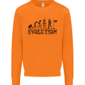 Evolution of a Golfer Funny Golf Golfing Mens Sweatshirt Jumper Orange