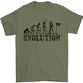 Evolution of a Golfer Funny Golf Golfing Mens T-Shirt Cotton Gildan Military Green