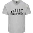 Evolution of a Golfer Funny Golf Golfing Mens V-Neck Cotton T-Shirt Charcoal