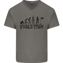 Evolution of a Golfer Funny Golf Golfing Mens V-Neck Cotton T-Shirt Sports Grey