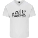 Evolution of a Golfer Funny Golf Golfing Mens V-Neck Cotton T-Shirt White