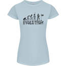 Evolution of a Golfer Funny Golf Golfing Womens Petite Cut T-Shirt Light Blue