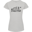 Evolution of a Golfer Funny Golf Golfing Womens Petite Cut T-Shirt Sports Grey