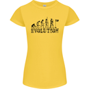 Evolution of a Golfer Funny Golf Golfing Womens Petite Cut T-Shirt Yellow