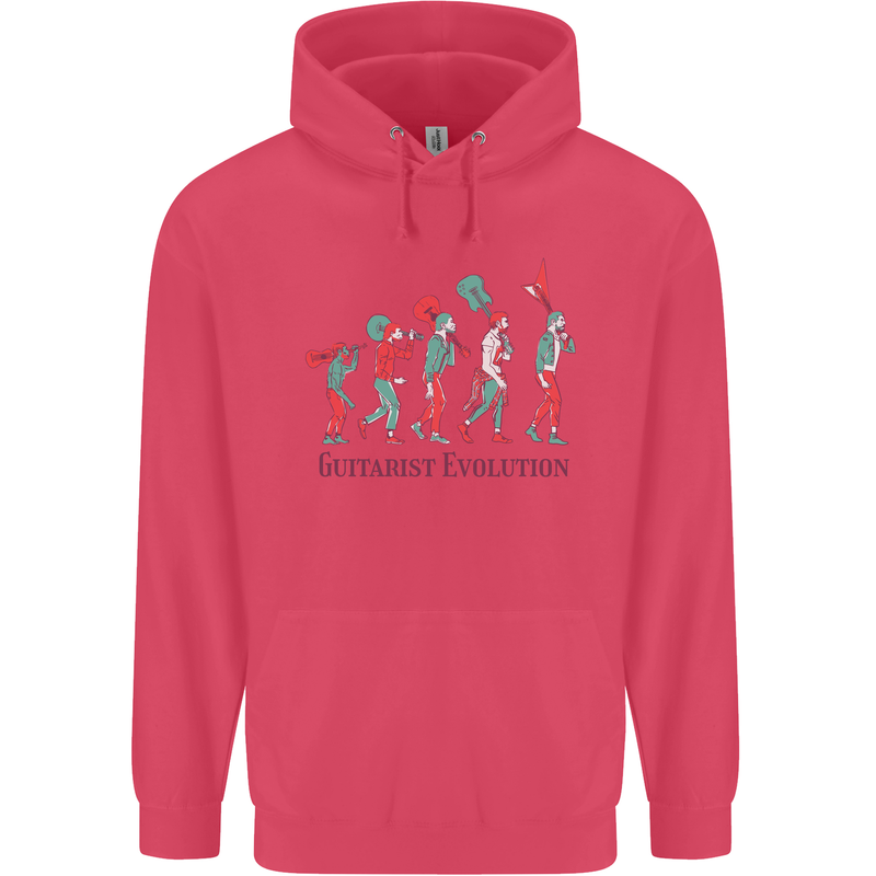 Evolution of a Guitarist Childrens Kids Hoodie Heliconia